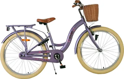 Produktbild von Volare Blossom Kinderfahrrad für Mädchen - 24 Zoll in Lila mit Sicherheitsmerkmalen