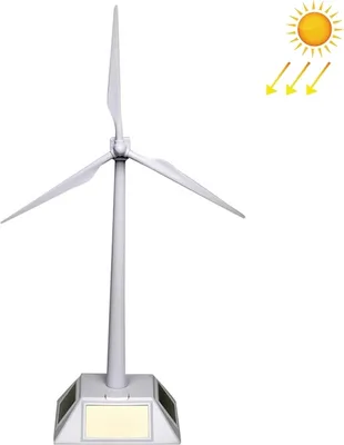 Produktbild von Solar DIY Spielzeug Windmühle Pädagogische Spielzeug Desktop Ornaments Lehre Fan-Modell (Weiß)