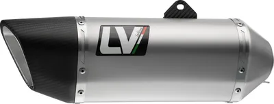Immagine prodotto di Sistema di scarico LeoVince completo LV-14 R RACING, acciaio inox, tappo in carbonio e paracalore per Triumph Street Triple 765 R / RS anno 2023-2024