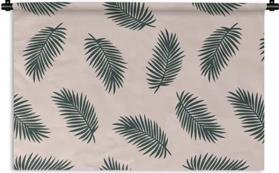 Produktbild von MuchoWow® Wandteppich Wandbehang Sommer - Blätter - Rosa 60x40 cm Tapisserie Dekoration Wandtuch - Wanddekorationen