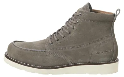 Produktbild von Jack & Jones 12277561_2262_43, Stiefel, Grau, Rundzeh, Schnürverschluss, Gummi, Mikrofaser