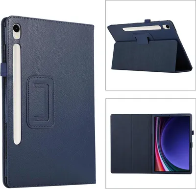 Produktbild von Mobigear Classic Tablet-Hülle für Samsung Galaxy Tab S11 – Klapphülle mit Stifthalter – Dunkelblau