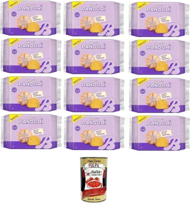 Produktbild von Bauli Pandori' Classico, weiche Pasta Pandoro, Spezialität des italienischen Gebäcks, traditionelle Pandoro-Art 12x 150gr + Italian Gourmet polpa 400g