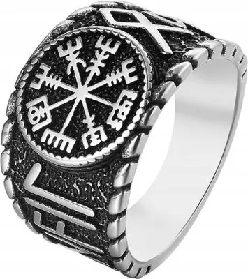 Produktbild von Wikinger Siegelring Nordisches Amulett Rune 472