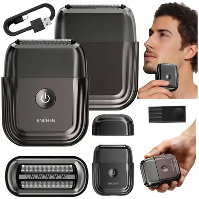 Zdjęcie produktu dla Golarka do zarostu Enchen MS005 mała kompaktowa wodoodporna Podróżna USB-C