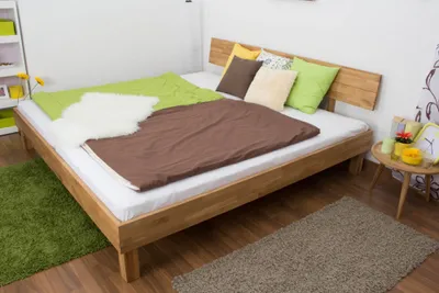 Produktbild von Bett 200 x 200 cm Eiche geölt