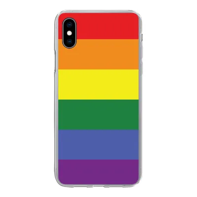 Produktbild von MuchoWow® Handyhülle Schutzhülle Hülle für iPhone Xs Regenbogen - Stolz - Regenbogenfahne Silikon Softcase Handy Hülle - Handytasche