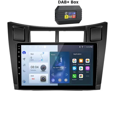 Image de 9 "Android13 8Kernel 4GSIM Autoradio GPS WIFI DAB+ pour Toyota Yaris XP90 2005-2012 4+64GB carplay android car