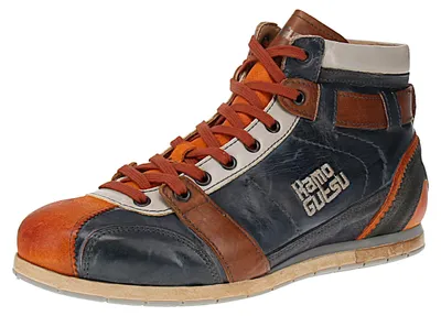 Immagine prodotto di Kamo-Gutsu Tifo-112 - Scarpe da uomo, modello sneaker - Arancione-Blu, taglia 42 EU