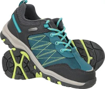 Produktbild von Mountain Warehouse - Kinder Wanderschuhe "Stampede", Wasserfest, Wildleder MW202 (36 EU) (Grün)