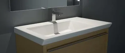 Produktbild von Waschtisch Waschbecken 70x44 cm Ideal für schmale, kleine Bäder waschbecken für Badmöbel