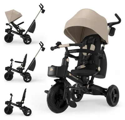 Produktbild von Kinderkraft Aveo 2 PRO Dreirad 6in1, Click&Twist Sitz, Klappbar, Beige