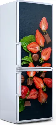 Produktbild von Magnete Dekorative - 70 cm x 190 cm - Küche - Magnetmatte Kühlschrankmagnete - Erdbeeren Und Schokolade