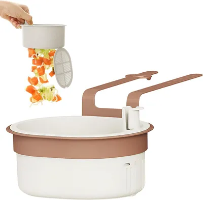 Produktbild von 2in1 Spülbecken Sieb Silikon Hängender Abflussfilter Weiß