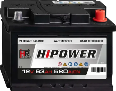 Produktbild von HR HiPower Autobatterie 12V 63Ah