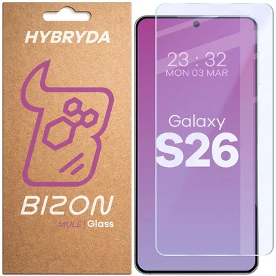 Produktbild von Flexibles Hybridglas für Galaxy S26, Bizon Glass Mule