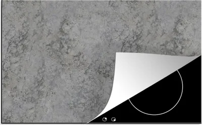 Produktbild von KitchenYeah© Herdabdeckplatte Industriell - Beton - Muster , 89x51cm, Küche Deko, Glaskeramikkochfeld Herdabdeckung, Abdeckplatte fùr Kochfeld