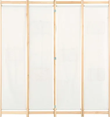Produktbild von vidaXL 4-teiliger Raumteiler Cremeweiß 160 x 170 x 4 cm Stoff