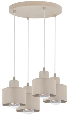Produktbild von Pendelleuchte PANTA Kaschmir E27 4-flammig – Moderne Hängelampe für Wohnzimmer Esszimmer