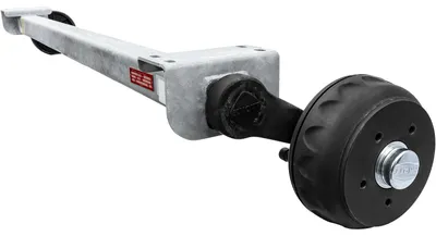 Produktbild von KNOTT VGB13 gebremste Anhängerachse 1350 kg 5x112 1700 mm 2200 mm Bremsachse für Bootsanhänger PKW Anhänger Autoanhänger Transportanhänger