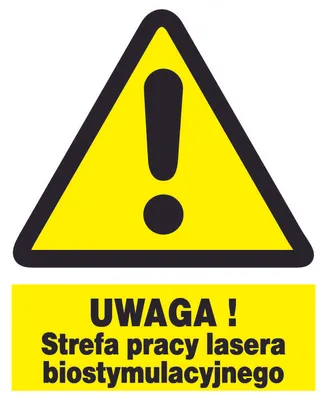 Obrázek produktu pro POZOR pracovní zóna biostimulačního laseru - výstražná značka 225X275