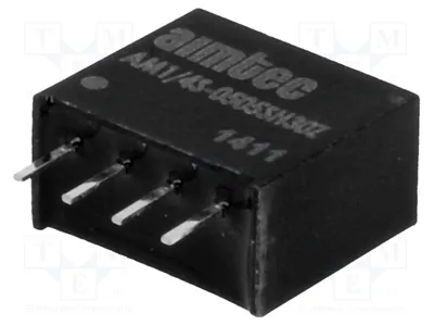 Obrázek produktu pro 1x Měnič: DC/DC, Vstupní napětí: 4,5 ÷ 5,5V, Výstupní proud: 50mA, AM1/4S-0505SH30Z, DC/DC měnič, 0,25W