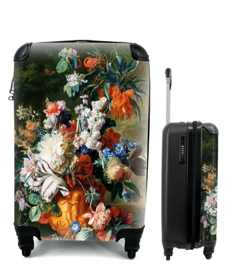 Produktbild von MuchoWow® Koffer Handgepäck Trolley Rollkoffer Kleine Reisekoffer mit 4 Rollen - Ölfarbe - Blumen - Stilleben - Cabin Size < 55x40x23 cm & 55x40x20 cm - Fotokoffer - Kabinenkoffer - Boardgepäck - Reise-Box - Reisekoffer - Reisegepäck - Koffer mit Bild - Trolley für Kinder