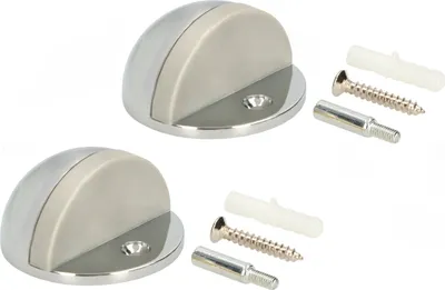 Obrázek produktu pro KOTARBAU® Sada 2 dveřních zarážek pro montáž pod podlahu 45x25 mm chrom
