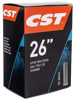 Produktbild von Schlauch CST 26 x 1.75/2.125 A/V 40MM – Fahrradschlauch pannensicher