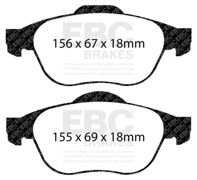 Immagine prodotto di EBC Kit pastiglie freno ULTIMAX2 Anteriore Renault 410601237R 7701209100