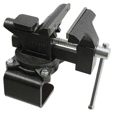 Produktbild von Schraubstock - Tischschraubstock 270° Drehbar - Backenbreite 11,43 cm - Spannweite 100 mm - Tischtärke 55 mm - Q235 Gussstahl - Schwarz