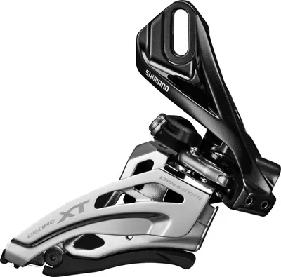 Image de SHIMANO FD-M8000-D Deore XT dérailleur, 3x11 vitesses, Side Swing, Front Pull, 66-69°, Direct Mount, noir/argenté