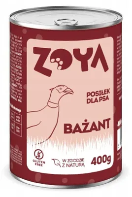 Obrázek produktu pro ZOYA Bażant - mokra karma dla psów, puszka 400g