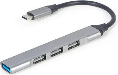 Obrázek produktu pro Gembird UHB-CM-U3P1U2P3-03, USB 3.2 Gen 1 (3.1 Gen 1) Type-C, USB 2.0, USB 3.2 Gen 1 (3.1 Gen 1) Type-A, 5000 Mbit/s, Stříbrná, 0,13 m, Windows 10, Windows 11