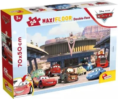Produktbild von Doppelseitiges Maxi 24 Cars Bodenpuzzle
