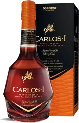 Produktbild von Carlos I Brandy de Jerez Solera Gran Reserva in Geschenkpackung | 40 % vol | 0,7 l