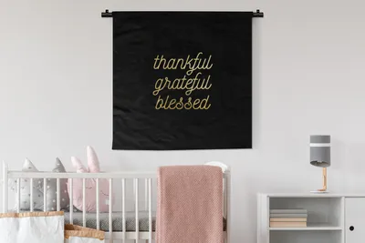 Produktbild von MuchoWow® Wandteppich Wandbehang Zitate - Sprichwörter - Gold - Schwarz 90x90 cm Tapisserie Dekoration Wandtuch - Wandaufhänger