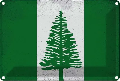 Produktbild von vianmo Blechschild 12x18 cm Norfolkinsel Vintage Flagge Fahne Wappen