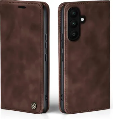 Produktbild von Handy Hülle für Samsung Galaxy A57 5G Klapphülle Bookcase Flip Cover Handy Tasche Etui Farbe: Dunkelbraun