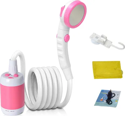 Produktbild von Outdoor Camping Dusche tragbare elektrische Duschpumpe IPX7 wasserdicht & 5000mAh wiederaufladbare batteriebetriebene fuer Camping Wandern Rucksackreisen Reisen Strand Haustier Bewaesserung