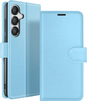 Immagine prodotto di Zanaé, custodia per Galaxy S25 / S24 con portacarte con chiusura magnetica, blu chiaro