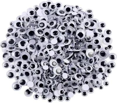 Produktbild von Dolaso 300 Stück Wackelaugen Selbstklebend Kulleraugen Klein Augen Aufklebern, Wiggle Googly Eyes, Kunststoff Bastelaugen Puppenaugen für DIY Scrapbooking Spielzeuge Zubehör(4/7/10 mm