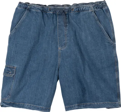 Produktbild von Abraxas XXL Jeans-Cargo Bermuda Gummibund blau