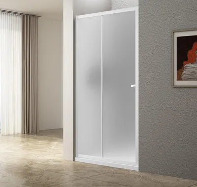 Produktbild von Aqualine UGGA Duschschiebetür 1100mm, Brick Glas, Weiß