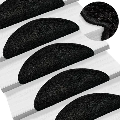 Immagine prodotto di Vidaxl -Treppenmatten 15 ST 56x17x3 cm Schwarz