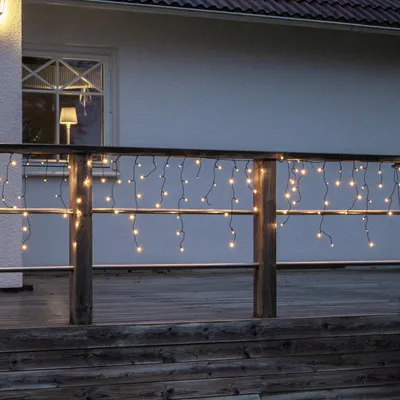 Produktbild von LED Lichtervorhang ,Crispy Ice White' , 480 LEDs , 12m