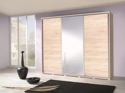 Produktbild von Kleiderschrank GILES Schwebetürenschrank mit Spiegel 255x215 cm