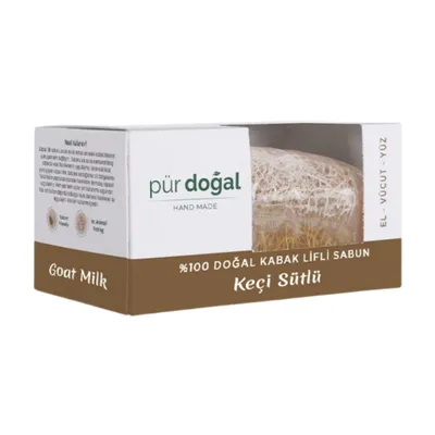 Immagine prodotto di Sapone Pür Doğal alla luffa con latte di capra, viso e corpo, 130 g