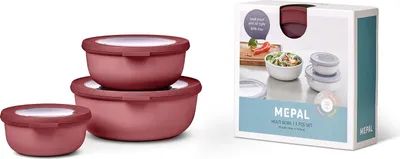 Produktbild von Mepal - Multischale Rund 3-teiliges Set Cirqula - 2,35 l - Vivid mauve