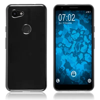 Produktbild von PhoneNatic Case kompatibel mit Google Pixel 3a - schwarz Silikon Hülle + 2 Schutzfolien